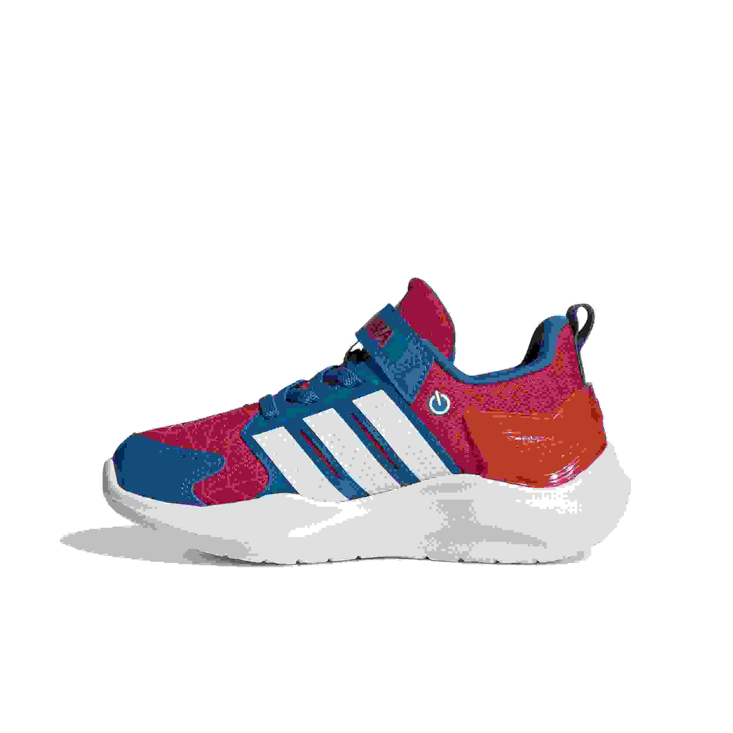 adidas Marvel Lightorama Spider-Man Preschool Boys' "Better Scarlet/Ftwr White/Bright Royal" Shoe